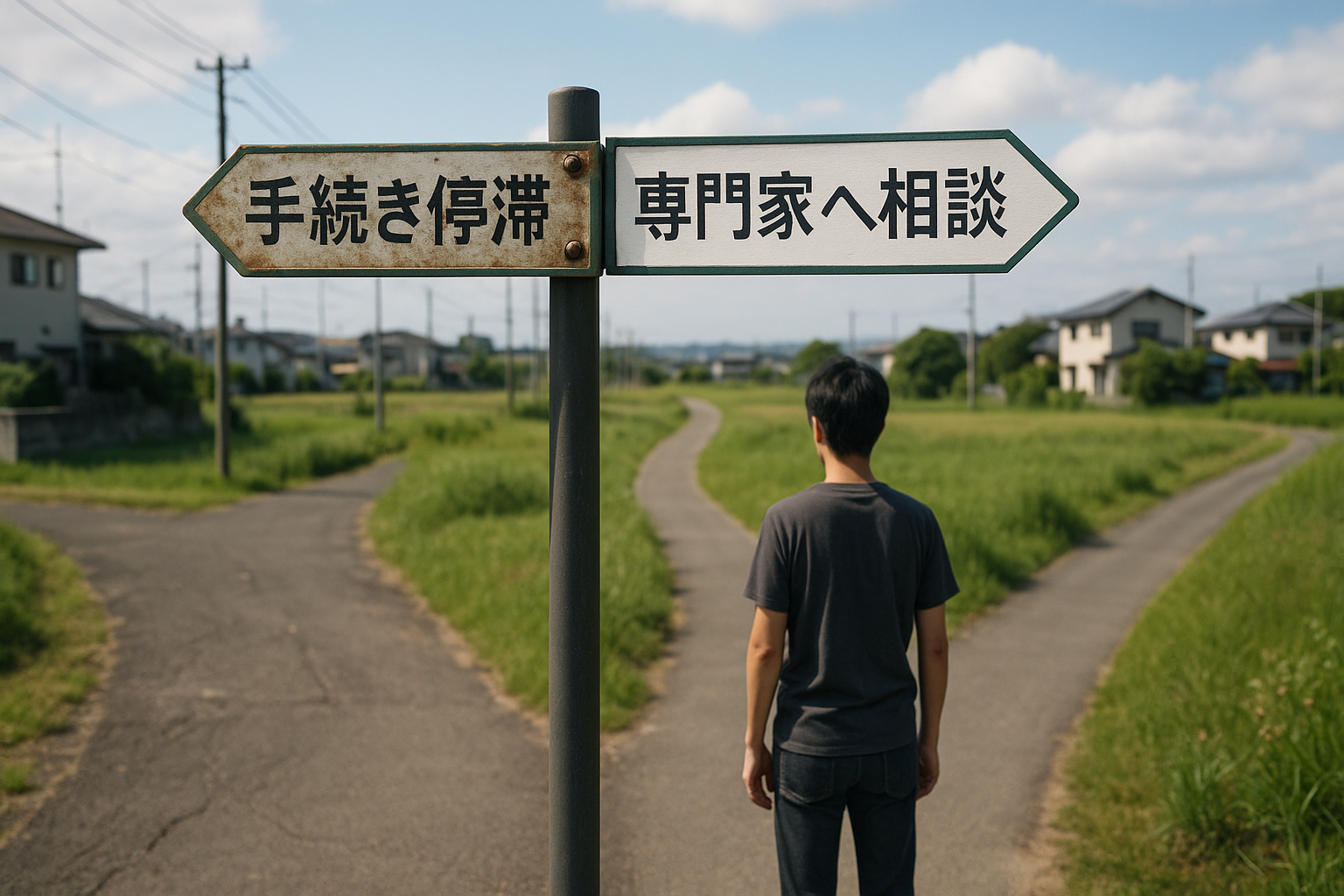 ai_image_3 | 神奈川県川崎市、横浜市やその近郊で相続手続き・相続登記なら「いがり円満相続相談室」 相続問題の解決に向けて、専門家への相談という正しい道を選択することを示すイメージ。